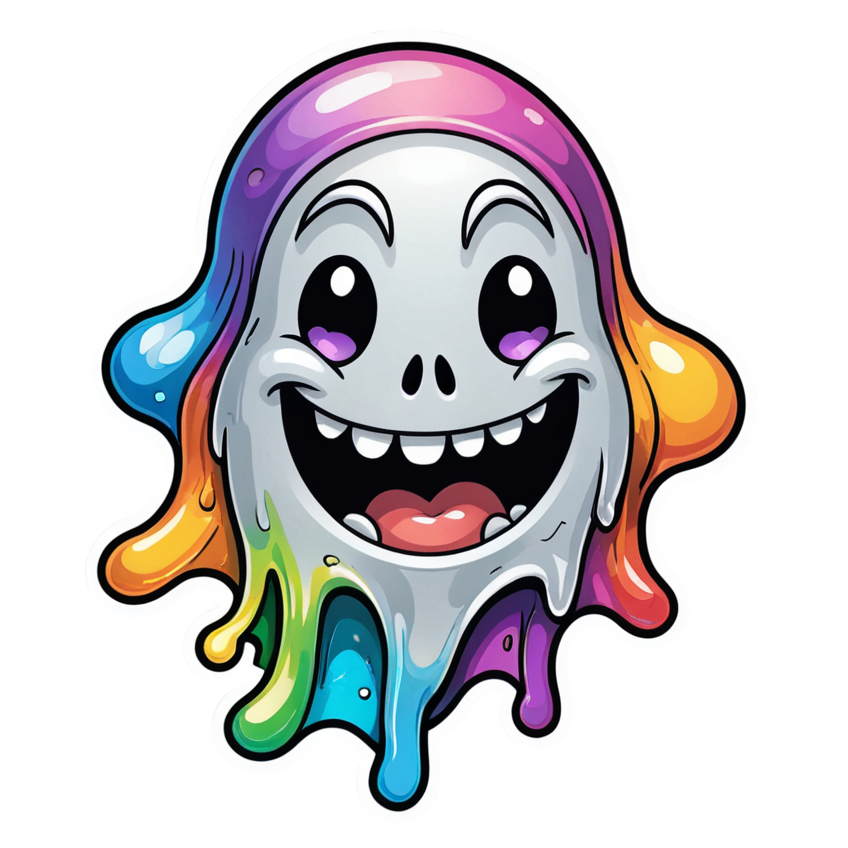 Melty Ghost (holographic) — ghost stickers