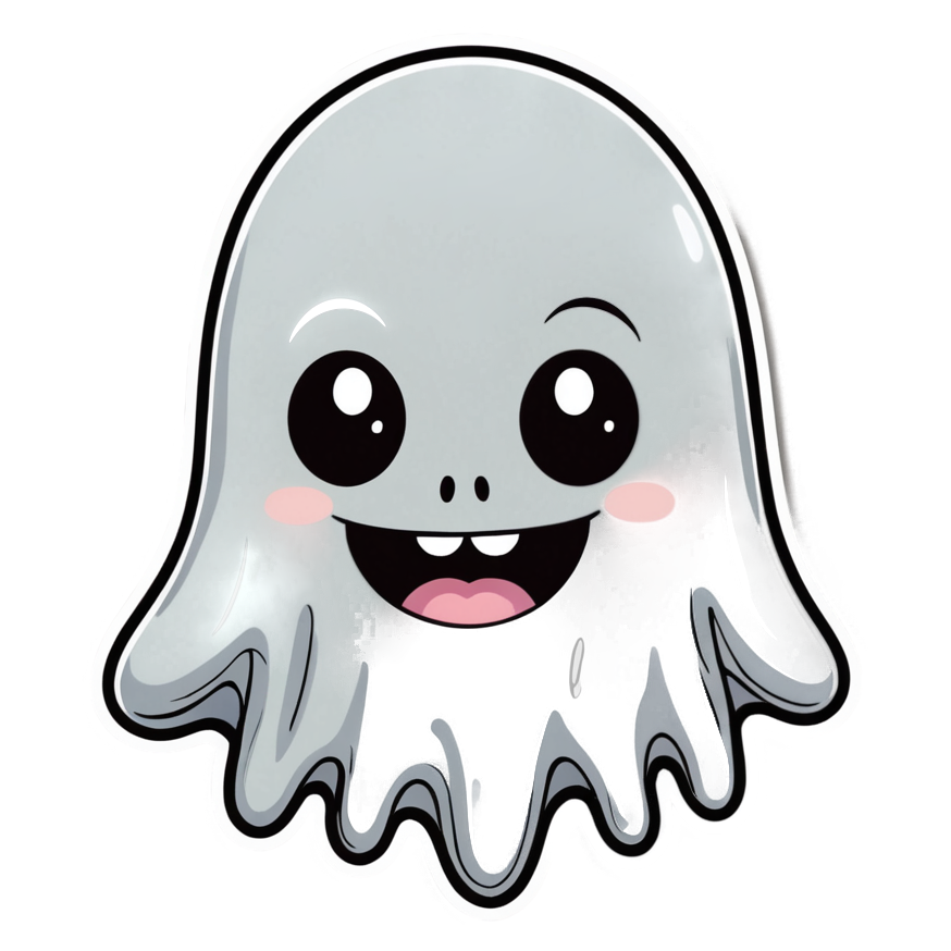 Melty Ghost (kawaii) — ghost stickers