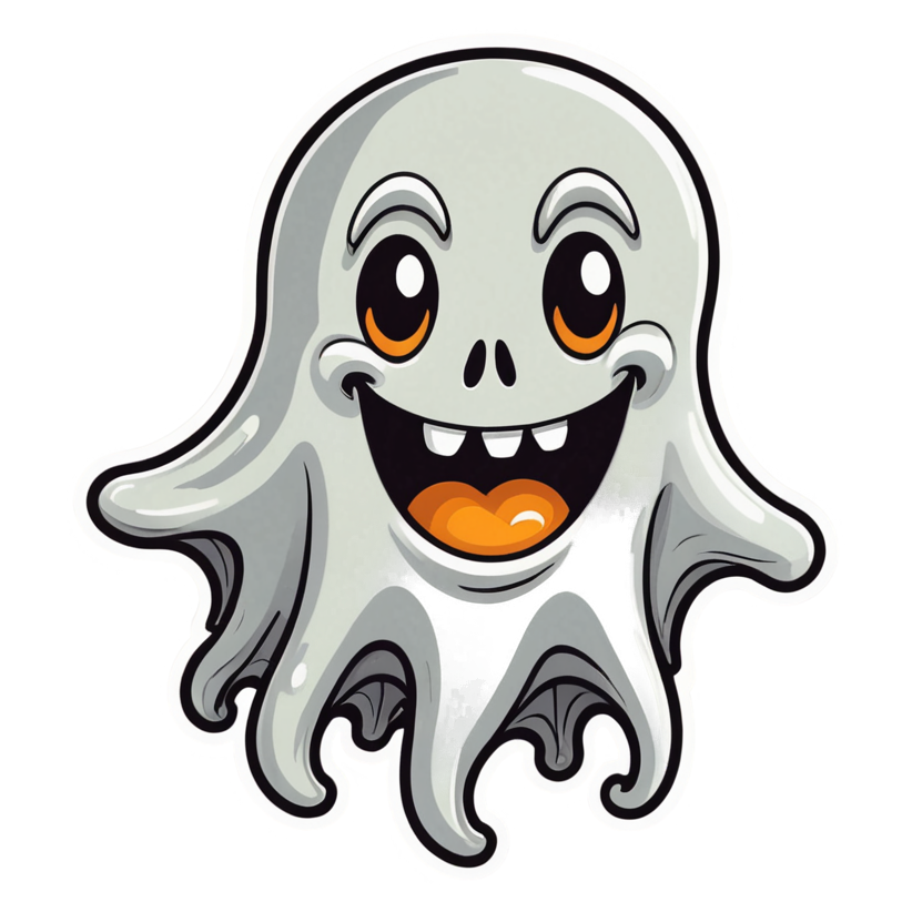 Melty Ghost (retro) — ghost stickers