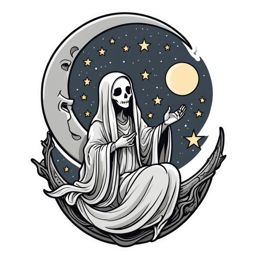 Moonlit Ghost (tattoo) — ghost stickers