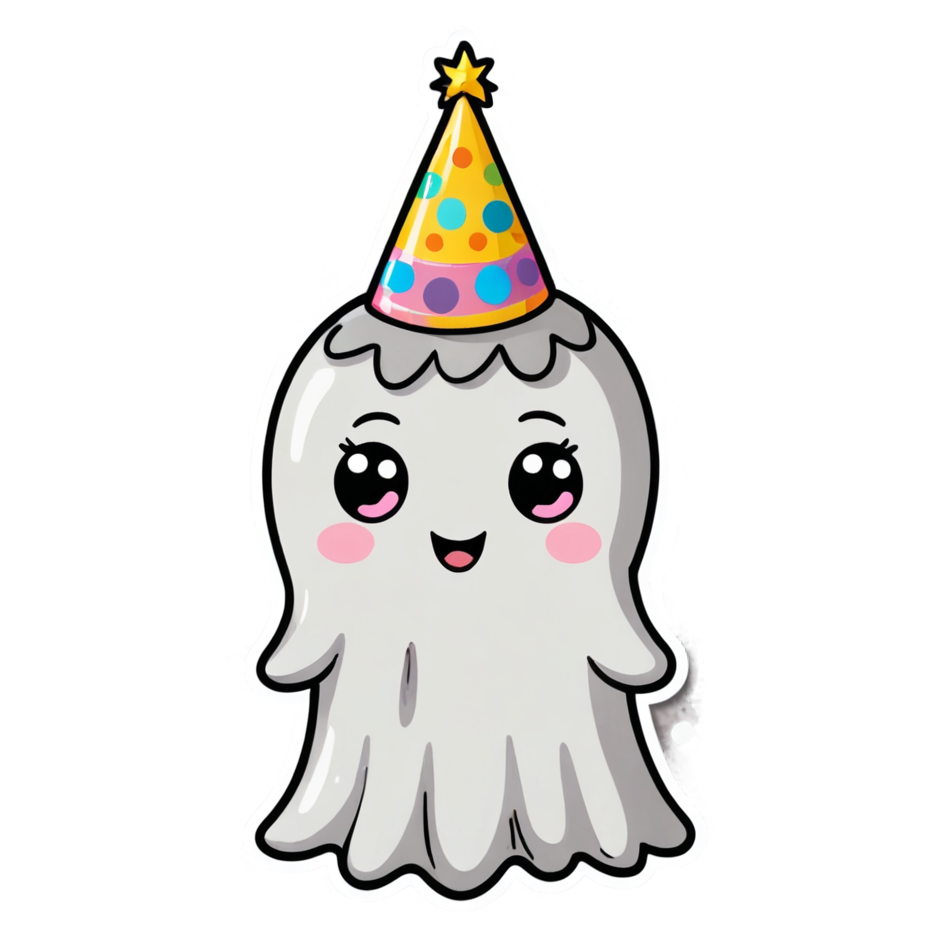 Party Ghost (kawaii) — ghost stickers