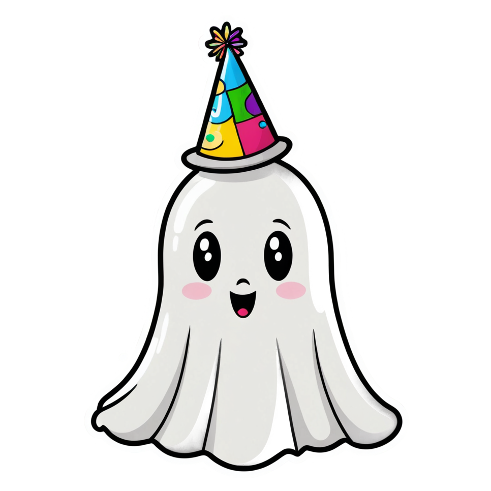 Party Ghost (lineart) — ghost stickers