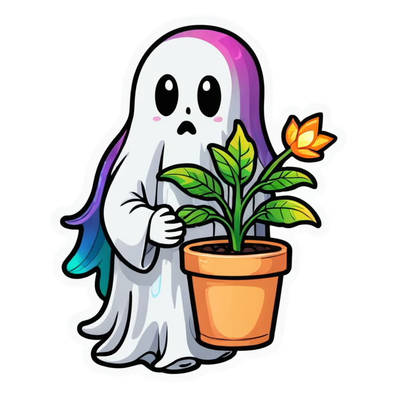 Plant Ghost (holographic) — ghost stickers