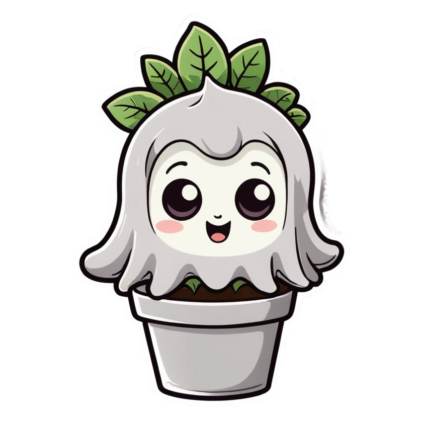 Plant Ghost (kawaii) — ghost stickers