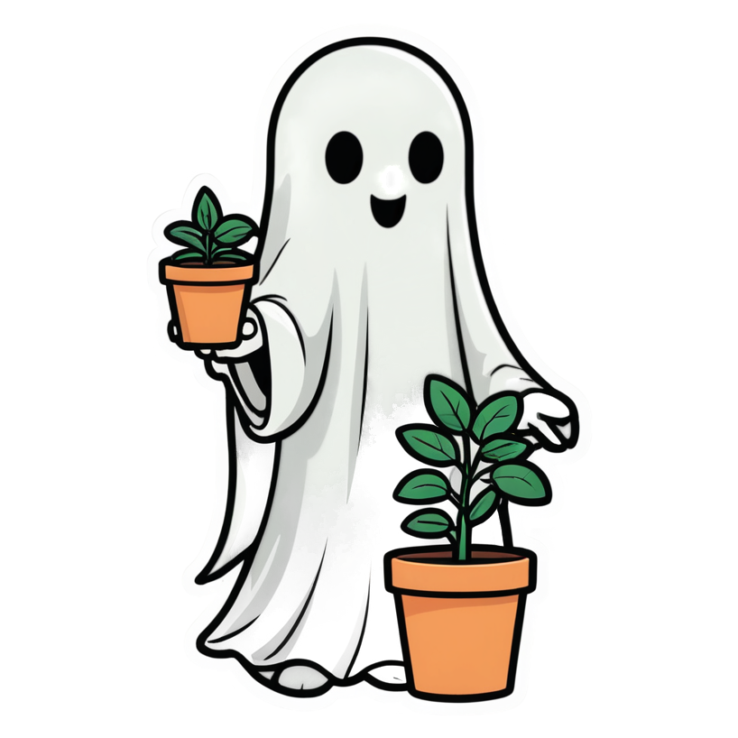 Plant Ghost (lineart) — ghost stickers