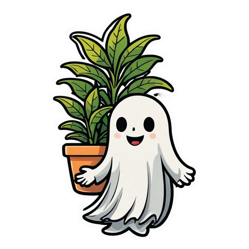 Plant Ghost (papercut) — ghost stickers