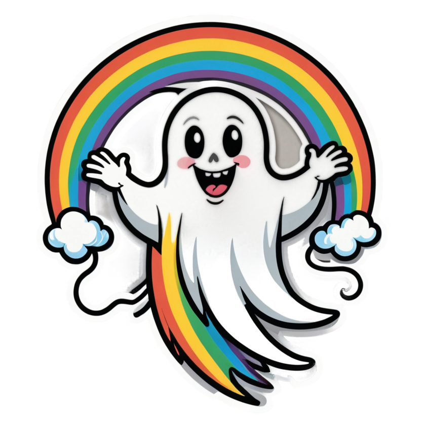 Rainbow Ghost (tattoo) — ghost stickers
