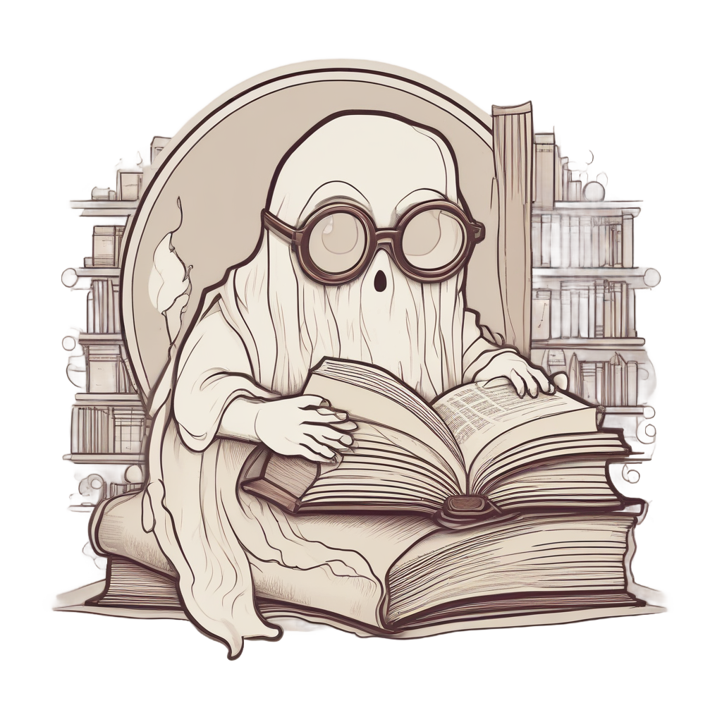 Ghost Reading a Book — ghost stickers