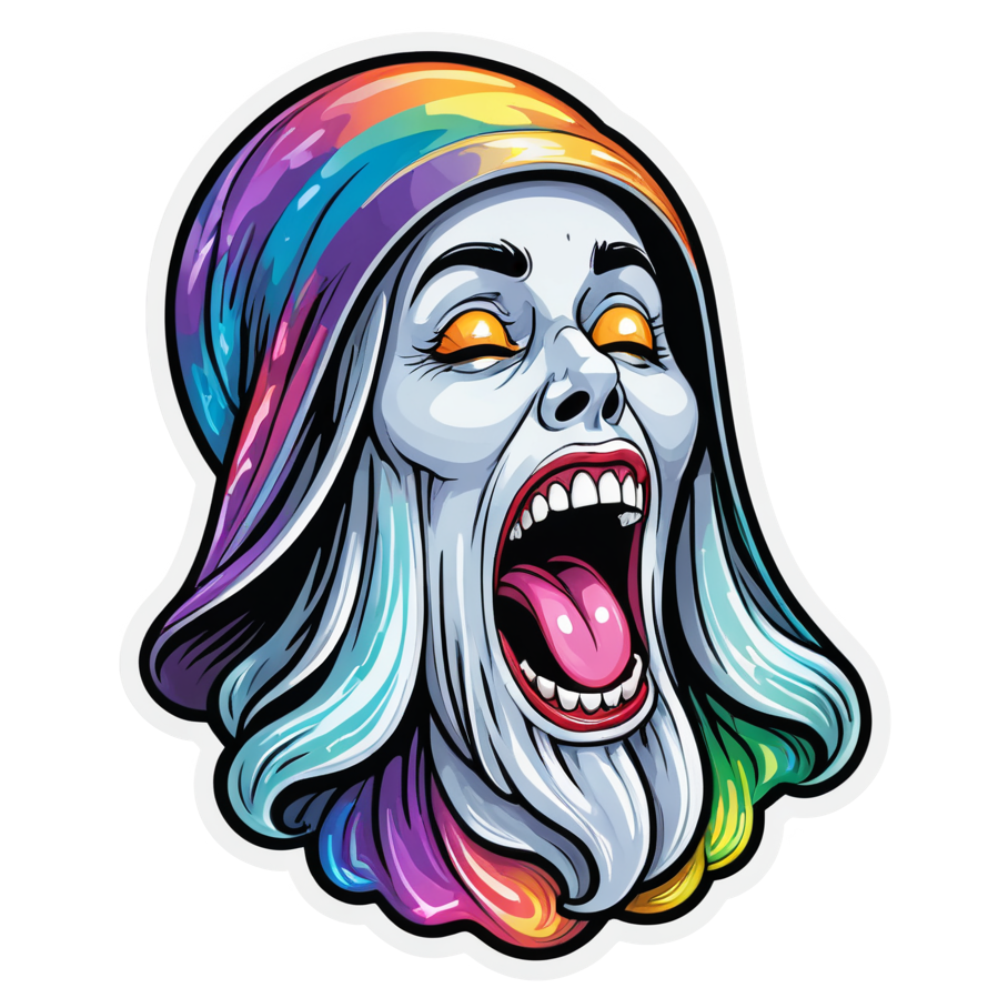 Sleepy Ghost (holographic) — ghost stickers