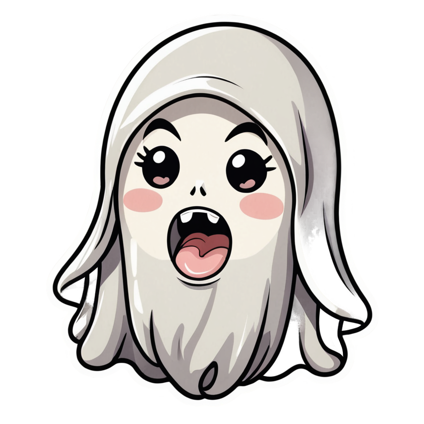 Sleepy Ghost (kawaii) — ghost stickers