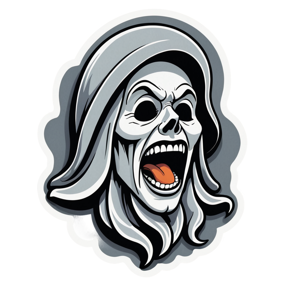 Sleepy Ghost (papercut) — ghost stickers