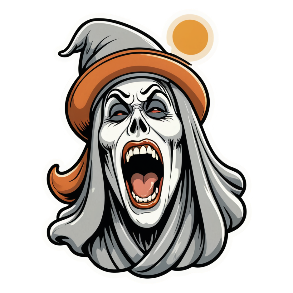 Sleepy Ghost (retro) — ghost stickers