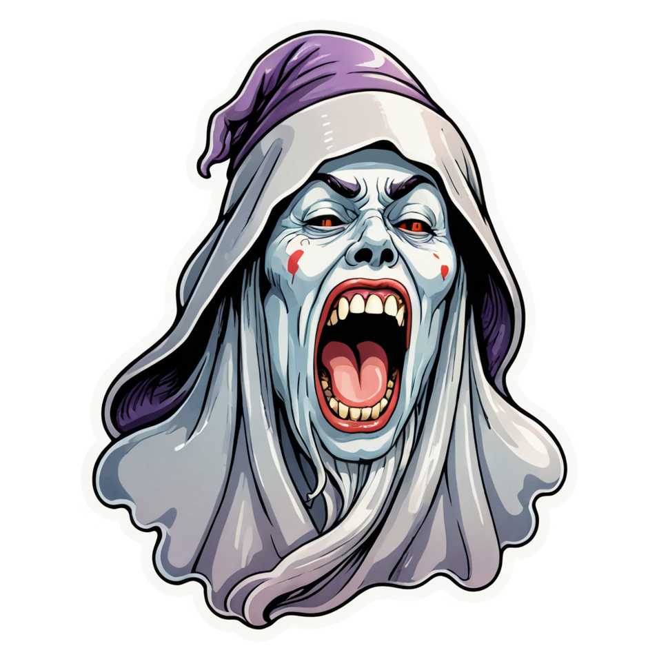 Sleepy Ghost (watercolor) — ghost stickers