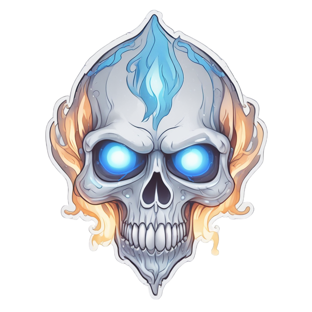 Ghostly Halo Flames — ghost stickers