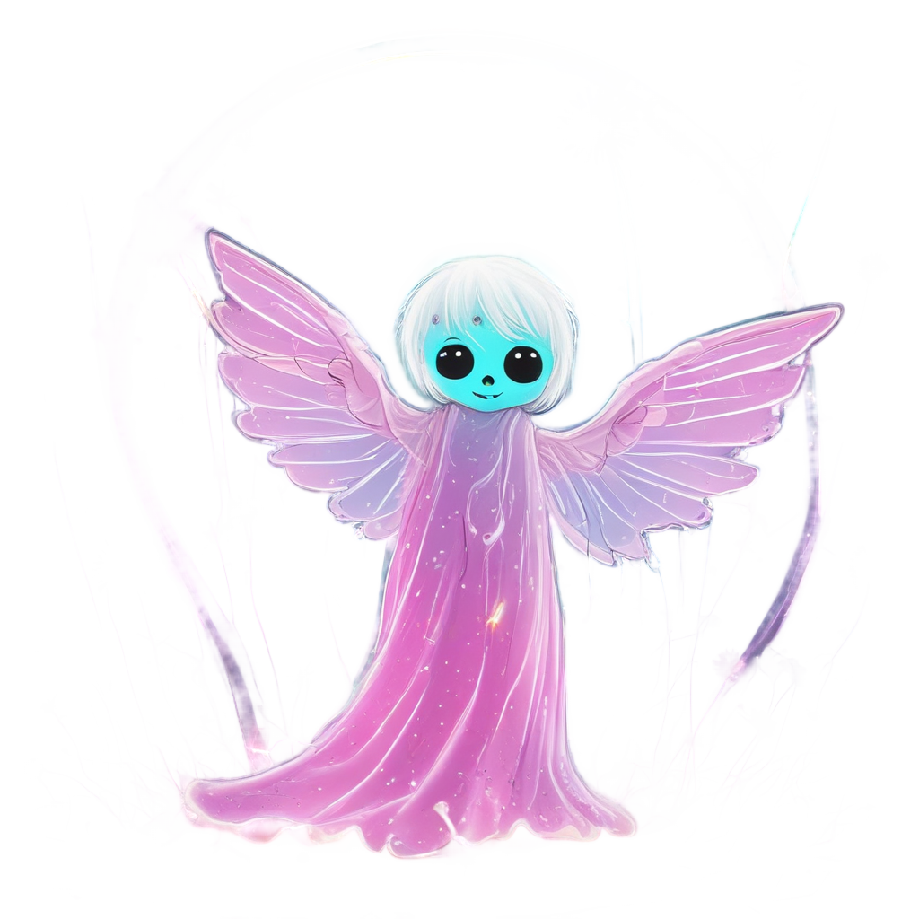 Ghostly Neon Fairy — ghost stickers