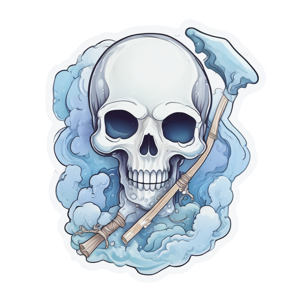 Ghostly Skull Reaper — ghost stickers