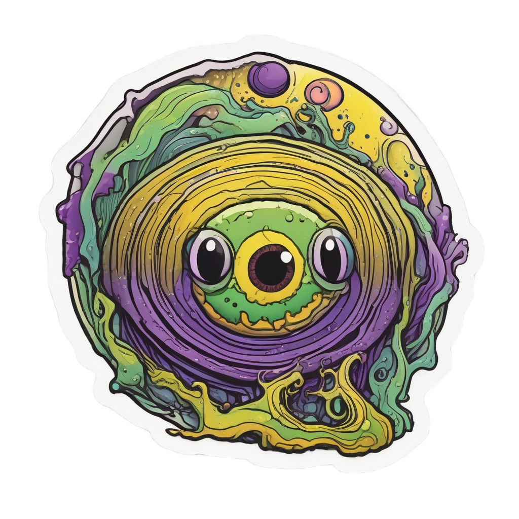 Giant Eyeball Slug — horror stickers