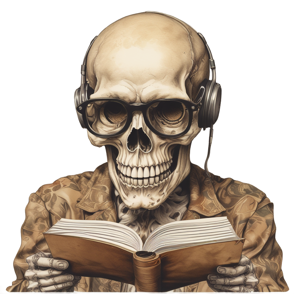 Glasses Reading Skull — tactical & outdoor stickers
