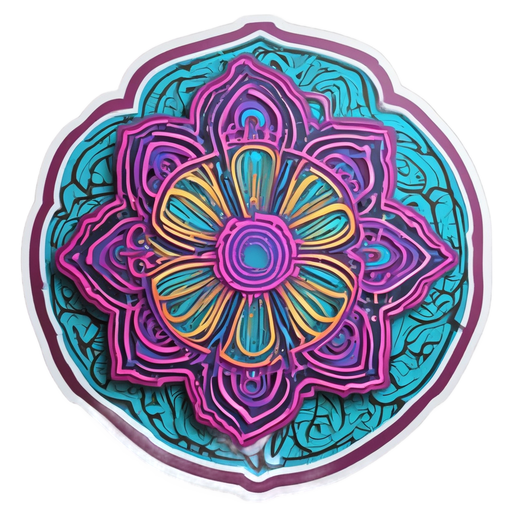 Glow in Dark Flower — radioactive stickers