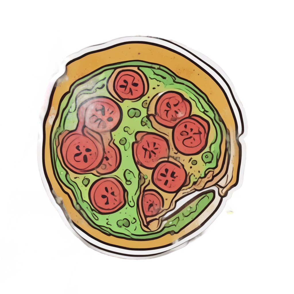 Glow Pizza Slice — radioactive stickers