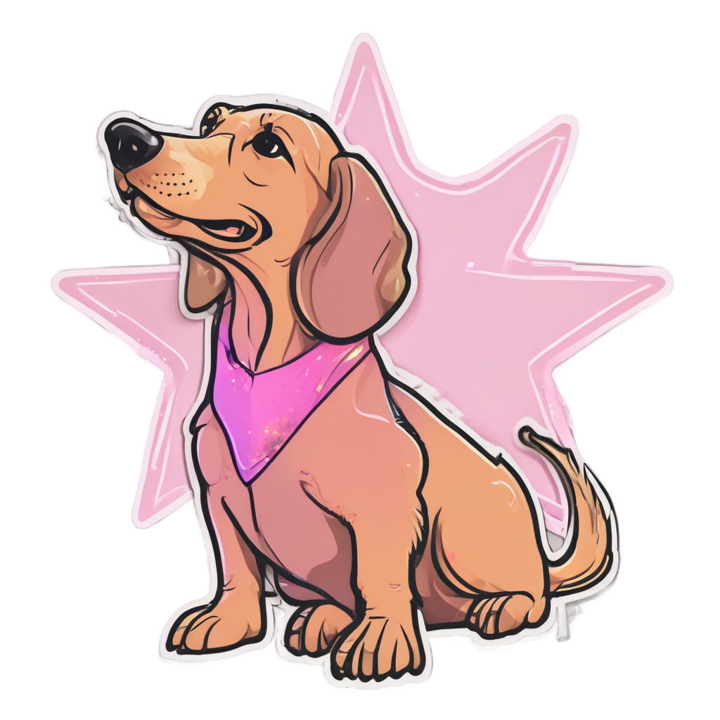 Glow Star Howl — dogs stickers