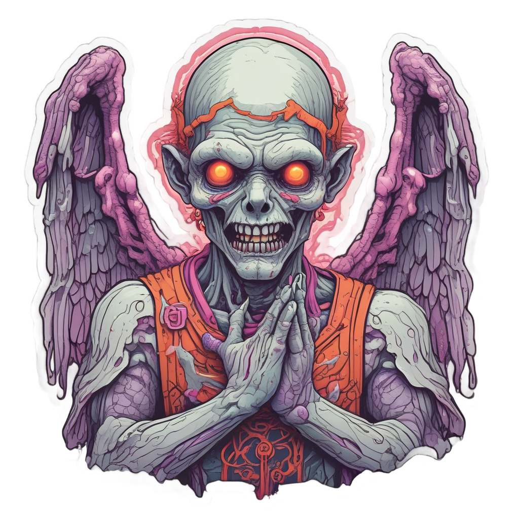 Glowing Angel Rot — horror stickers