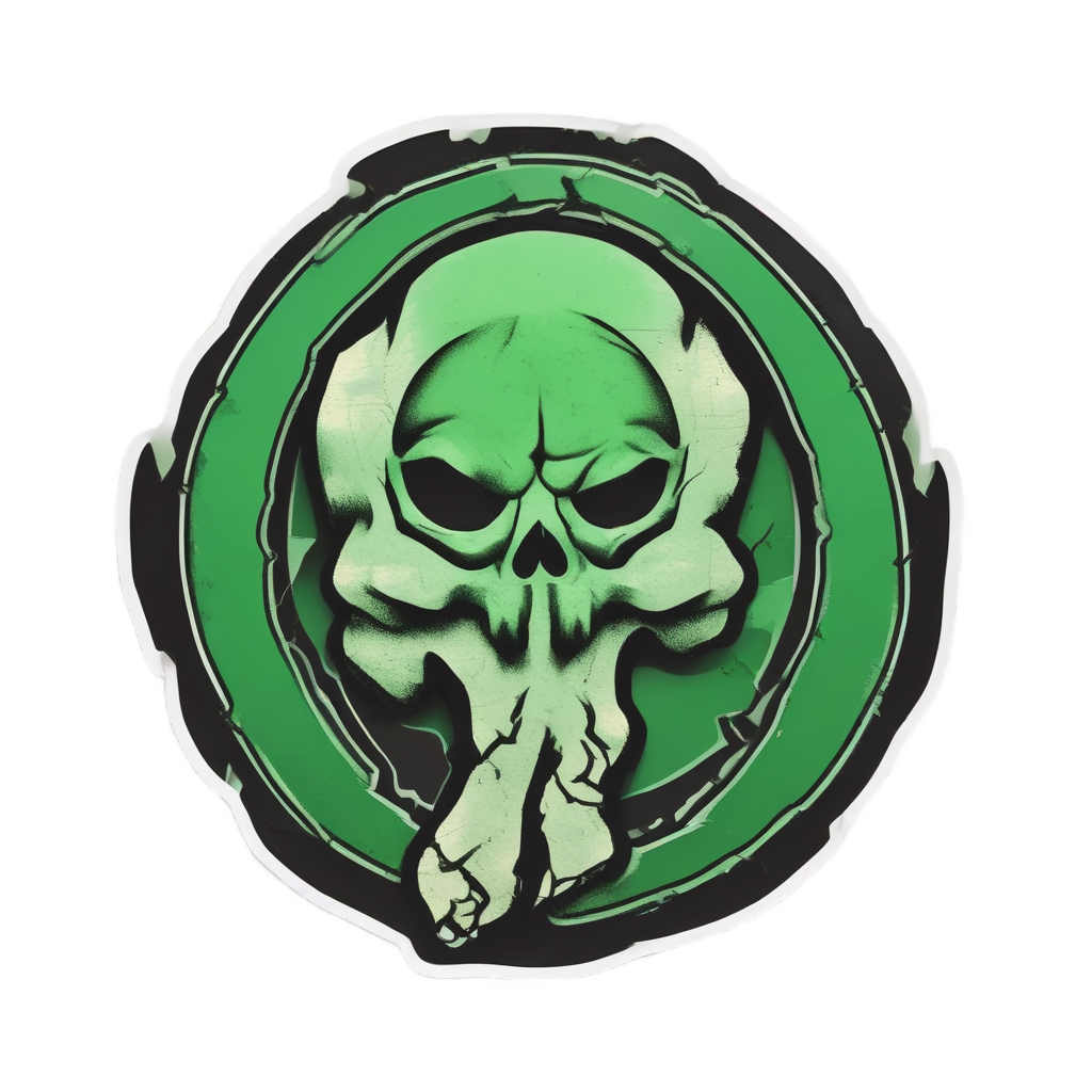 Glowing Fist Crush — biohazard stickers