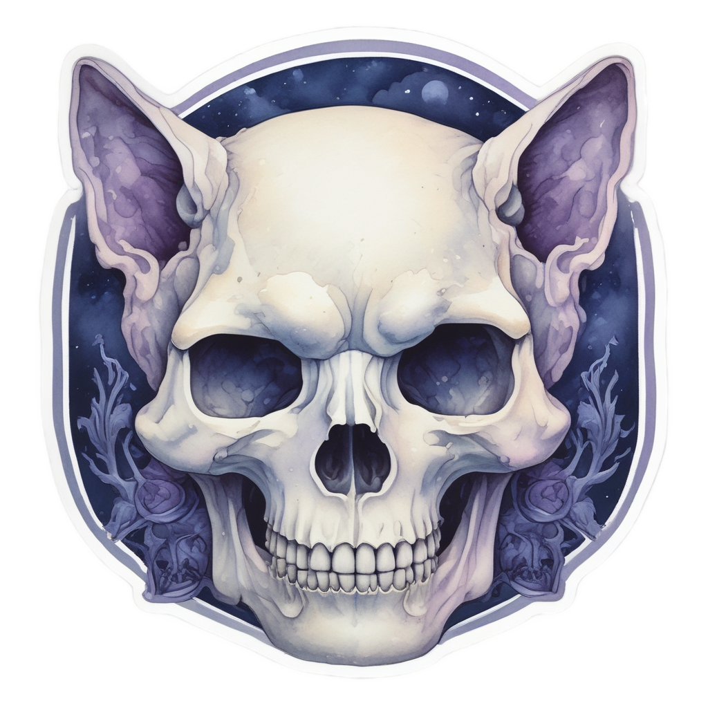 Glowing Ghost Skull — ghost stickers