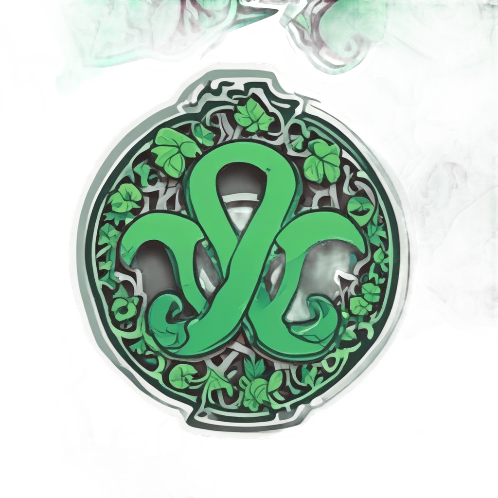Glowing Ivy Vines — biohazard stickers