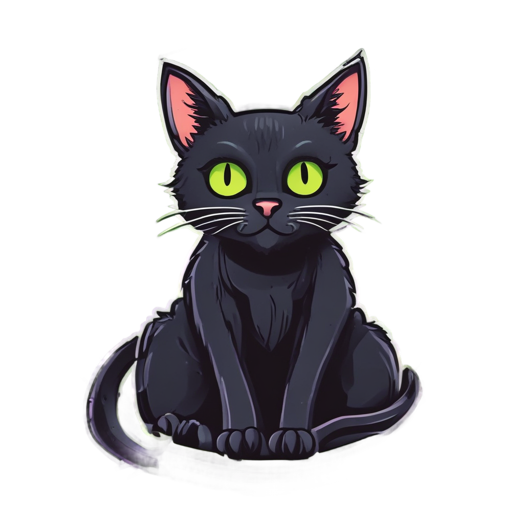 Glowing Radon Cat — radioactive stickers