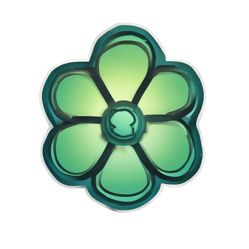 Glowing Trefoil in Dark — radioactive stickers
