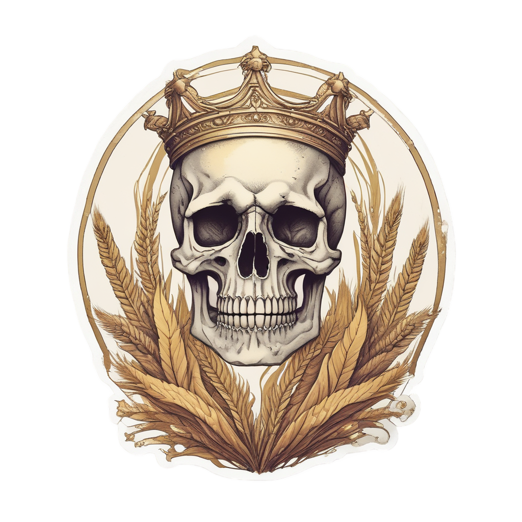 Golden Hour Harvest — reaper skull stickers