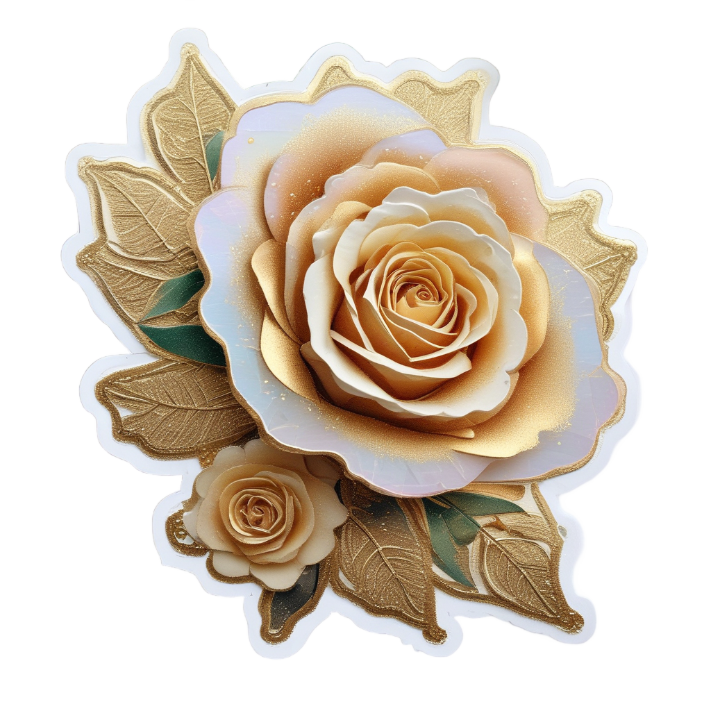 Golden Luxe Bouquet — bouquets stickers
