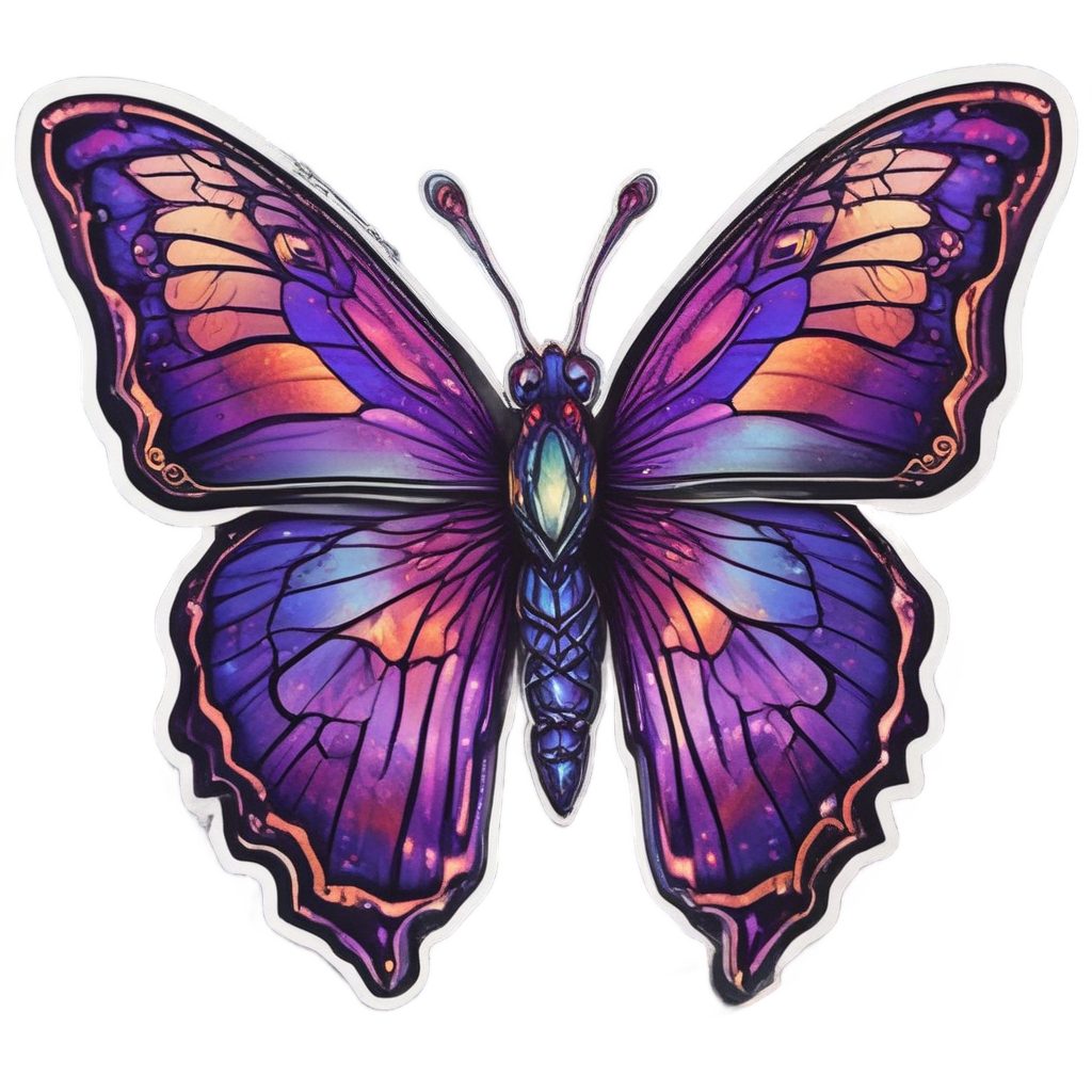 Gothic Dark Holograph — insects stickers