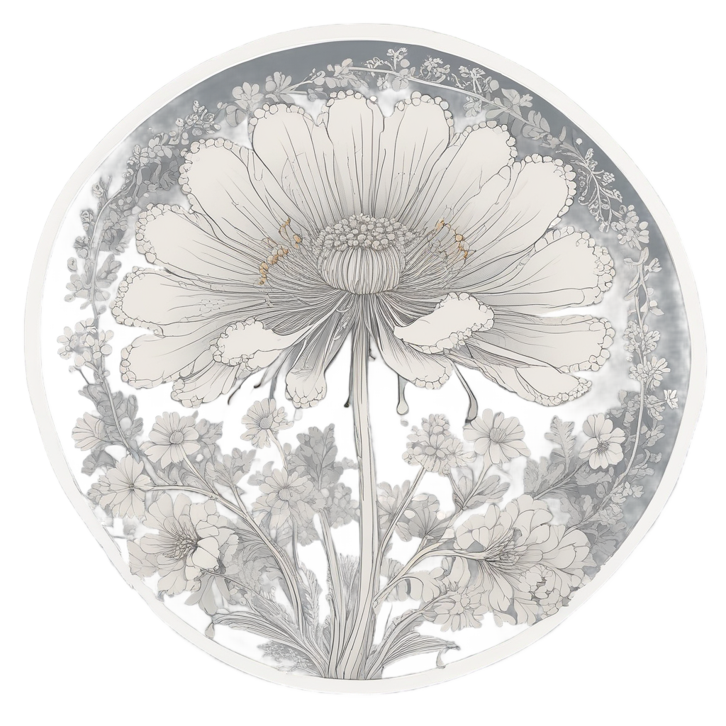Graceful Bloom Silhouette — wildflowers stickers