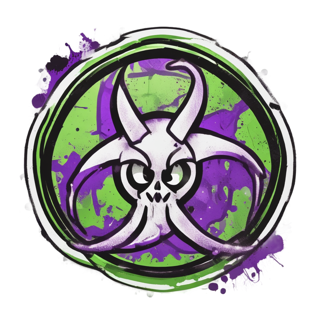 Graffiti Biohazard Splatter — biohazard stickers