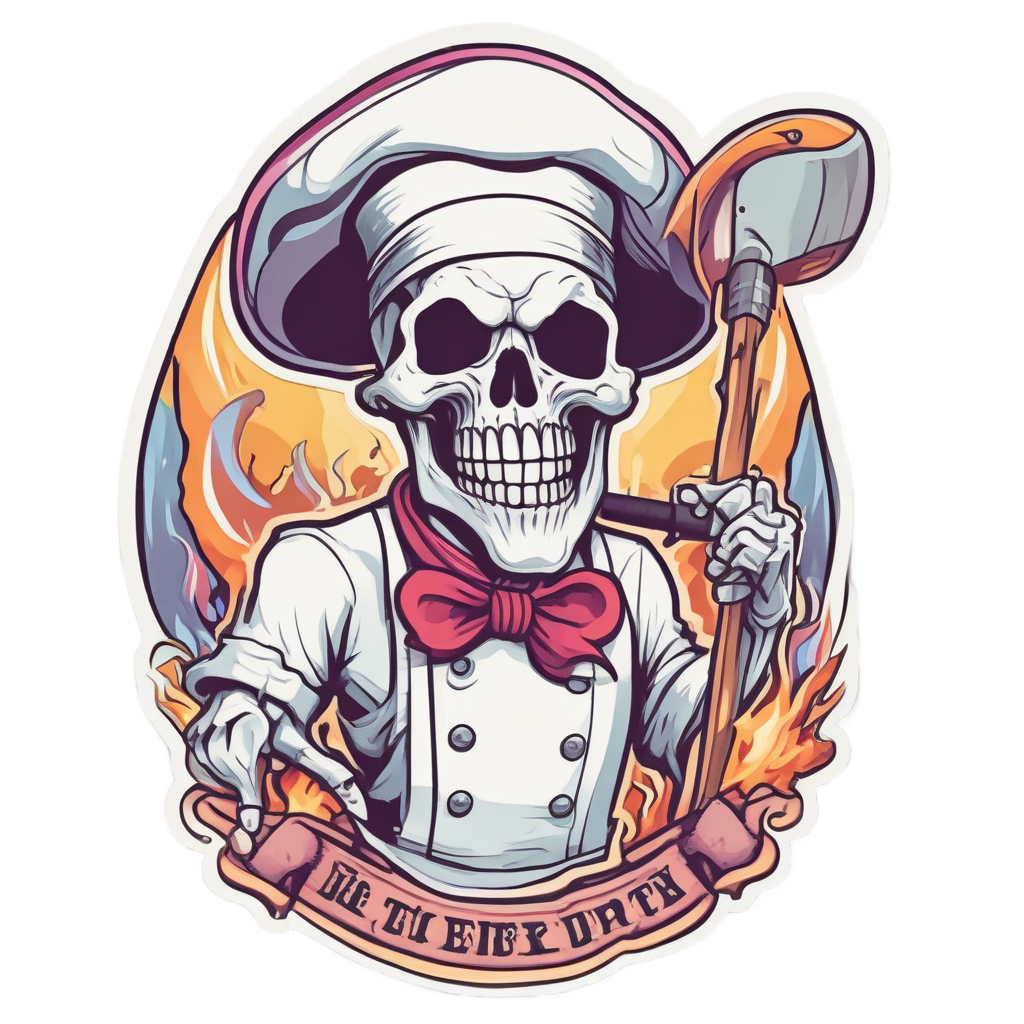 Grim Reaper Chef — reaper skull stickers