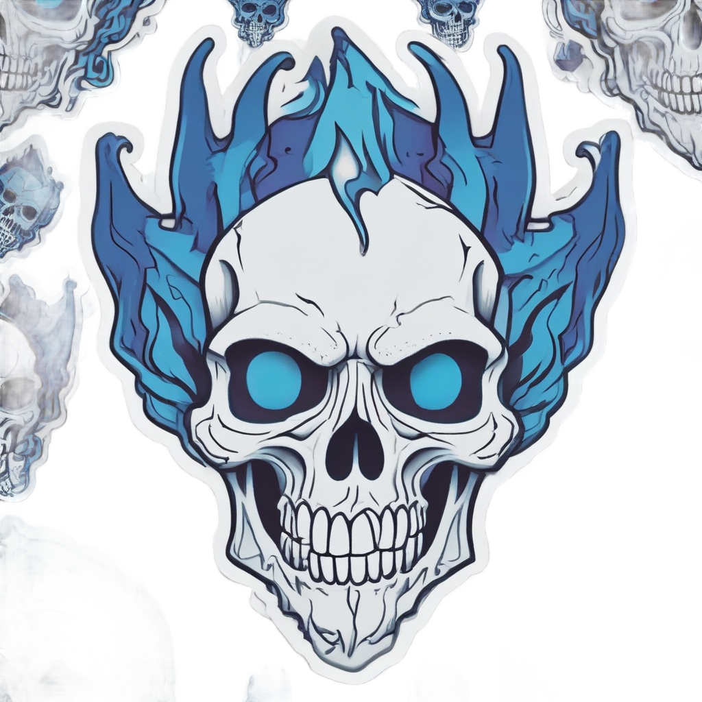 Grinning Flame Muzzle — spooky stickers