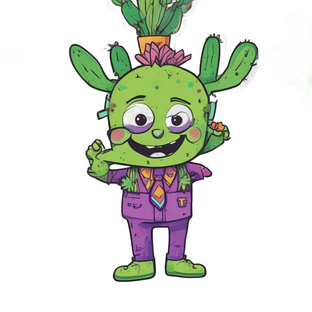 Groovy Cactus Dancer — boho nursery stickers