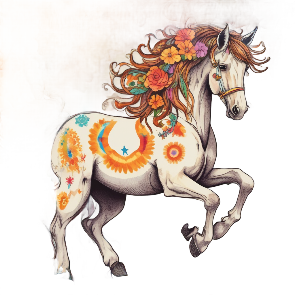 Groovy Peace Horse — horses stickers