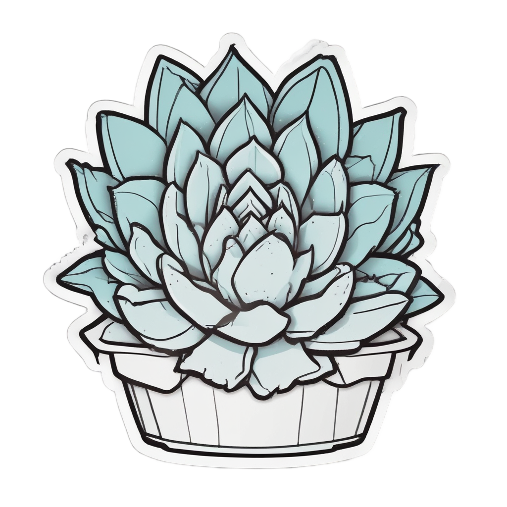 Grumpy Succulent Frown — succulents stickers