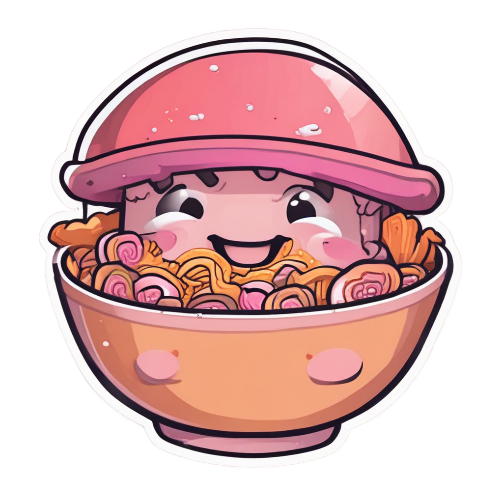 Happy Ramen Smile — cute food stickers