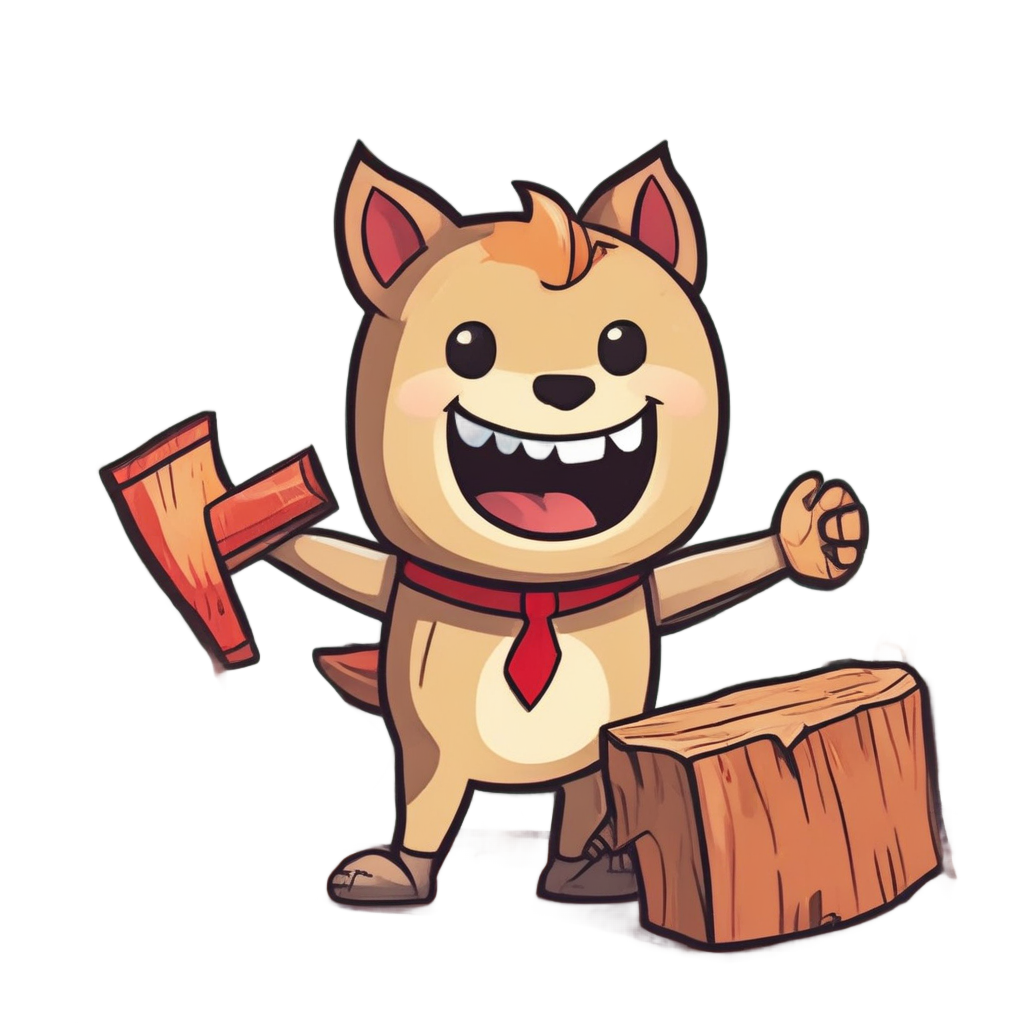 Hatchet Dancing with Log — tactical & outdoor stickers