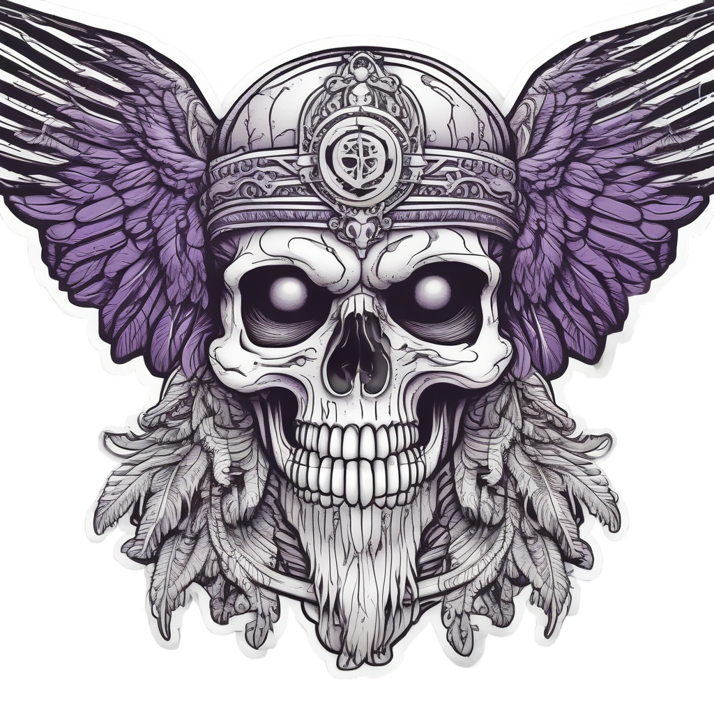 Hawk Skull Piper — war-paint skull stickers