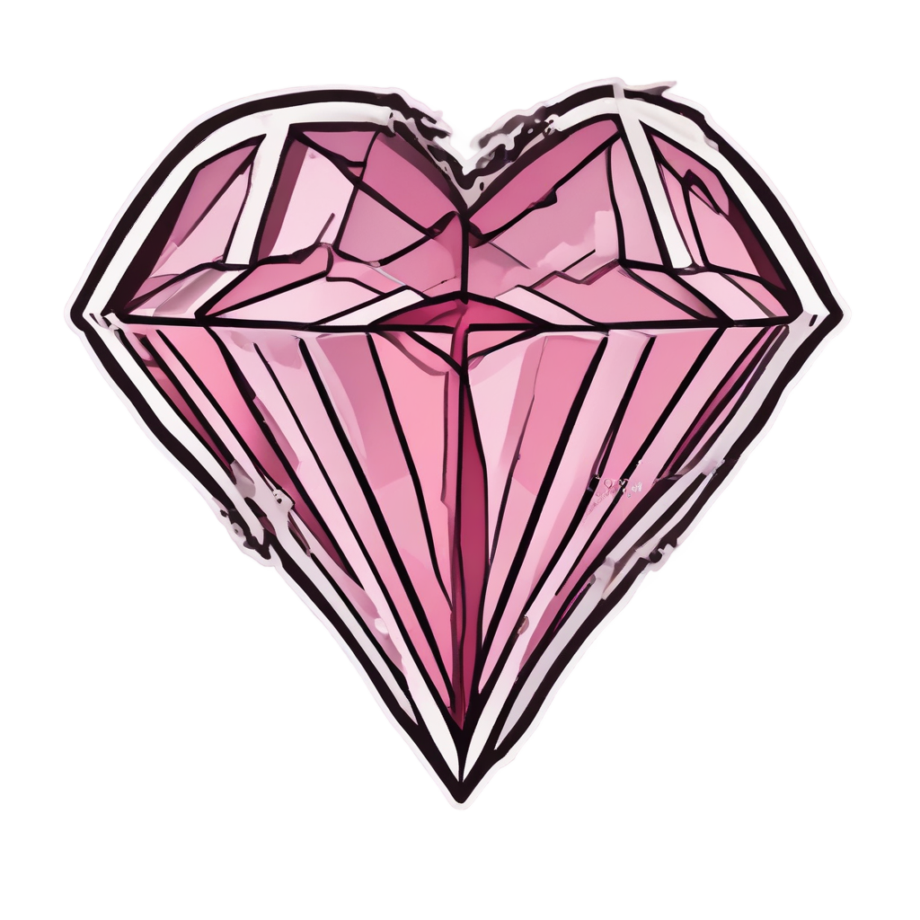 Hazard Diamond Heart Meld — warning signage stickers