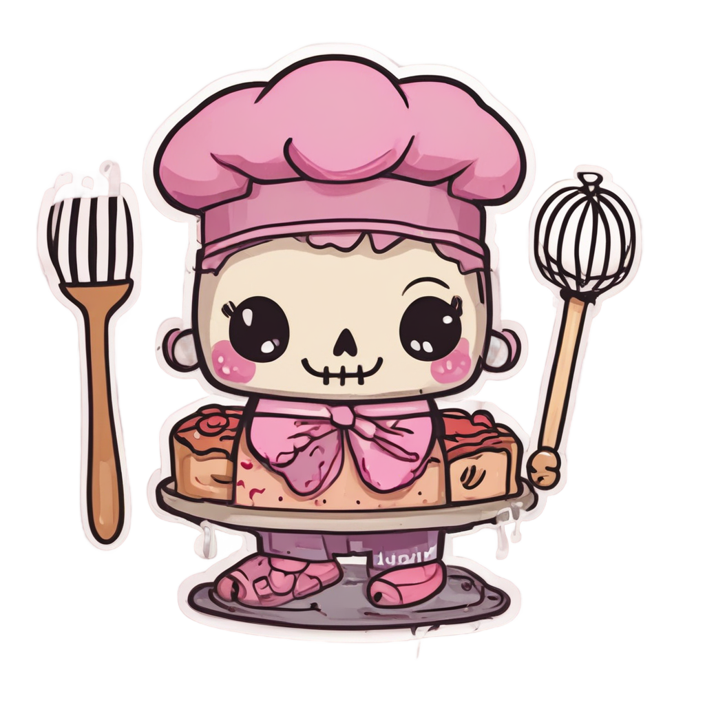 Heart Calavera Baking Cake — sugar skull stickers