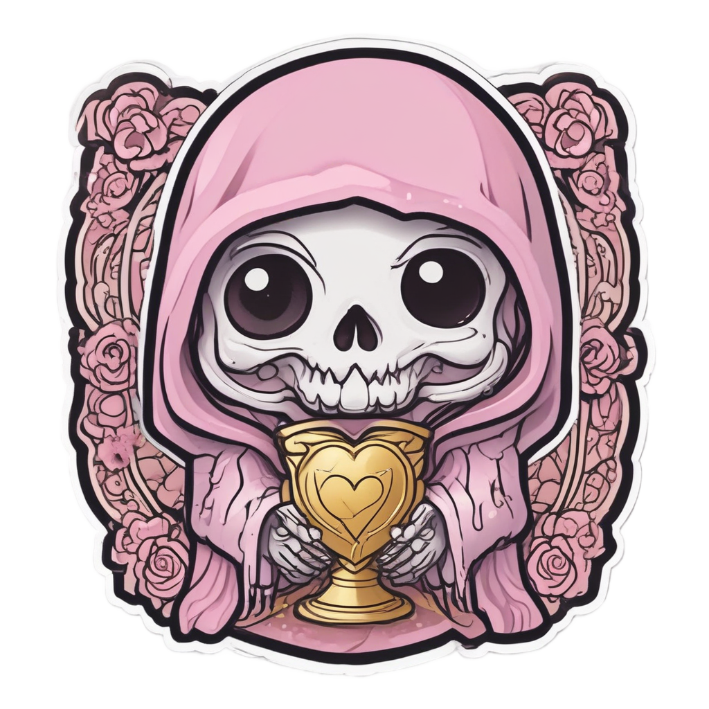 Heart Eyes Reaper — reaper skull stickers