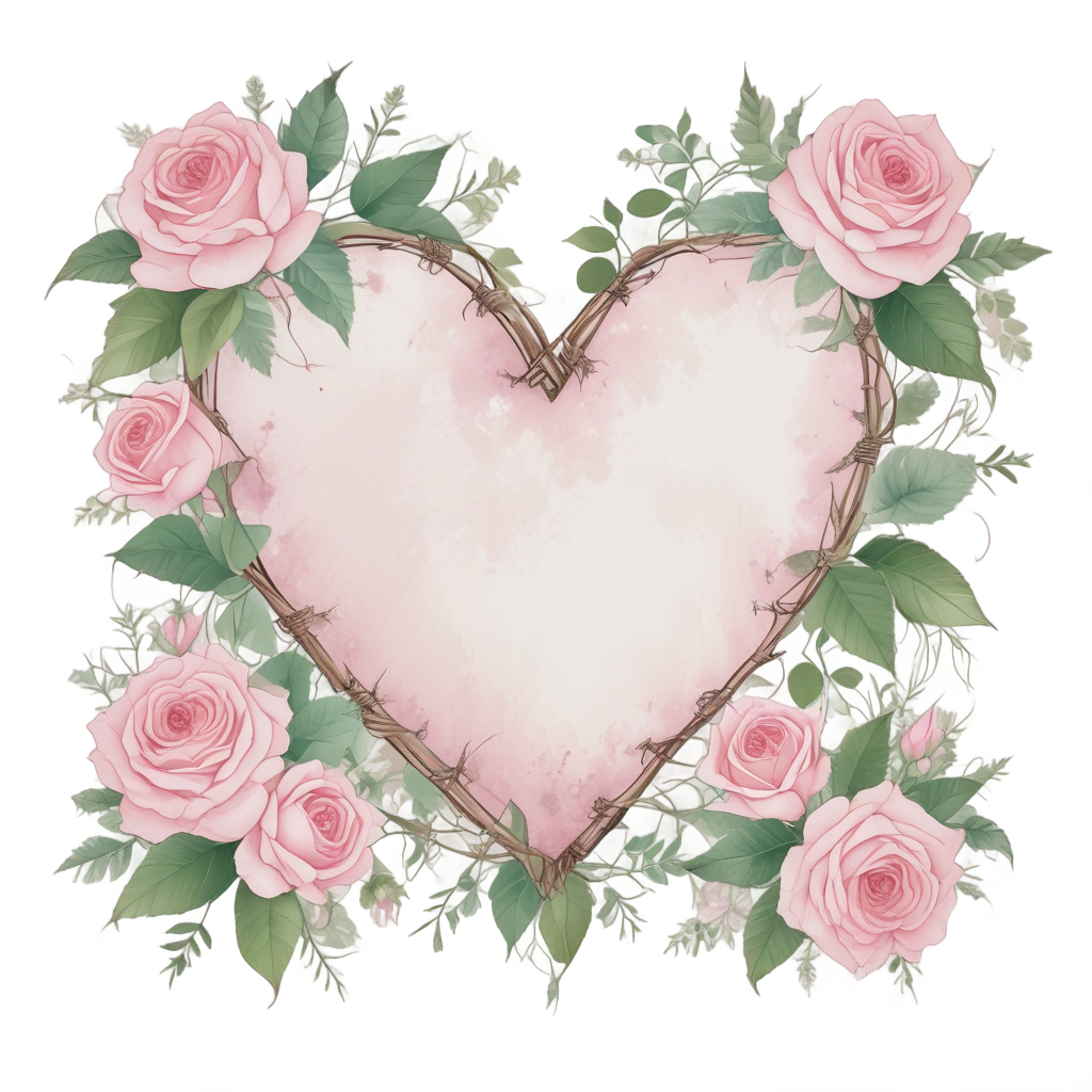 Heart in Bloom — barbed wire stickers