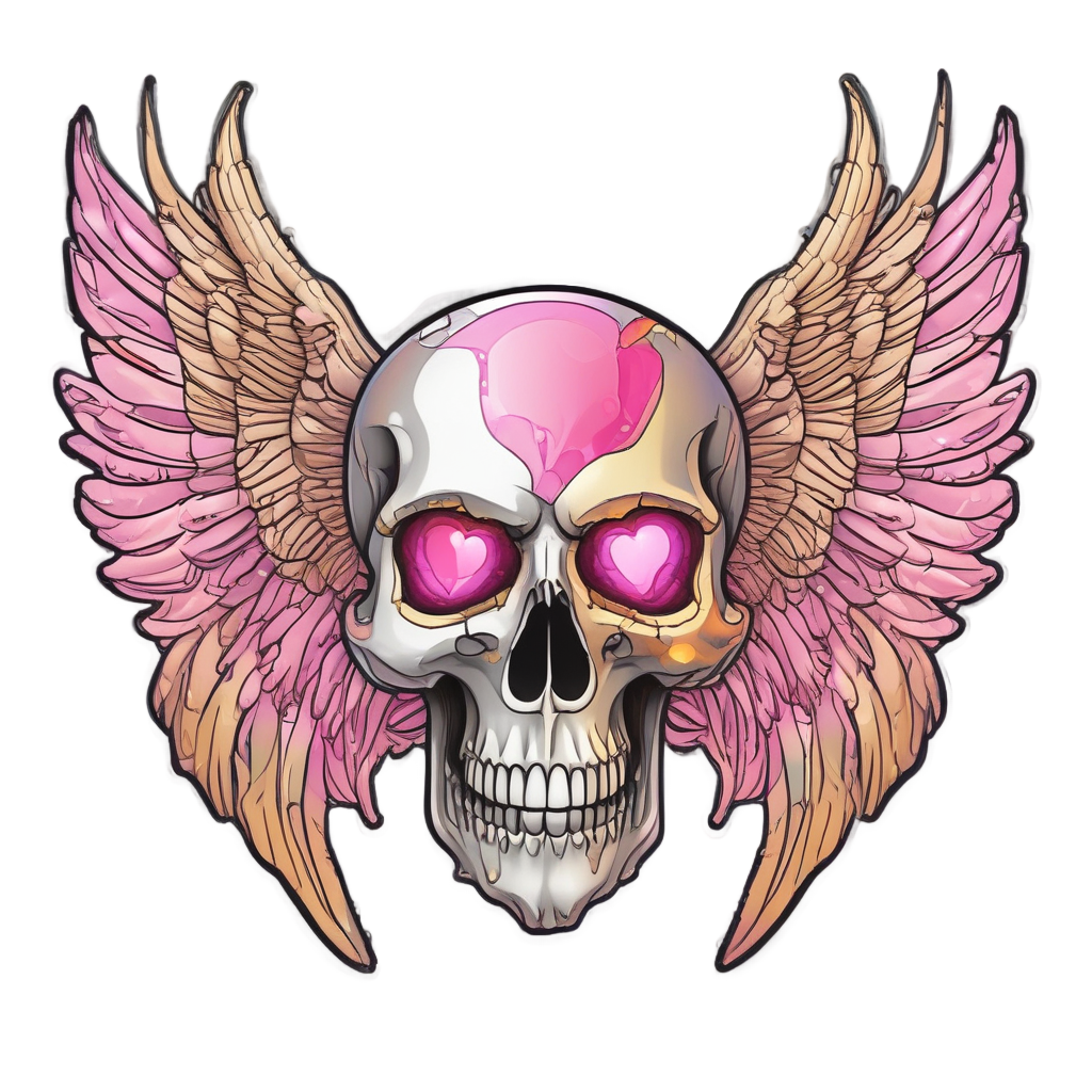 Heart of Chrome — biker & chrome skull stickers