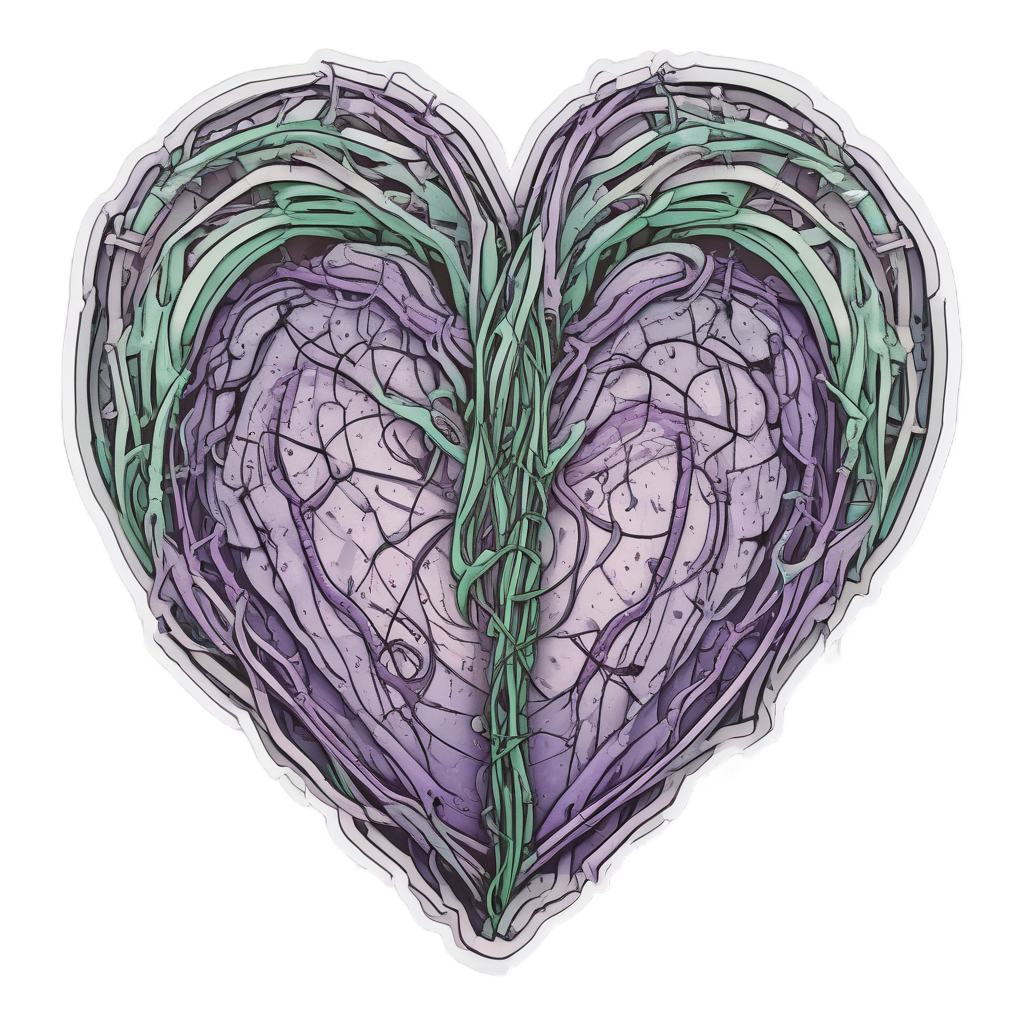 Heart of Scars — barbed wire stickers